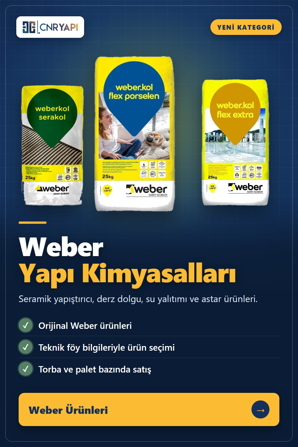 Weber yapı kimyasalları – CNR Yapı Market