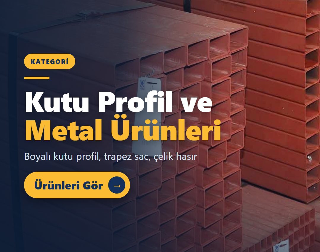 Kutu profil ve metal ürünleri – CNR Yapı Market