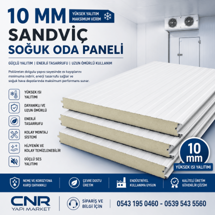 10 mm Sandviç Soğuk Oda Paneli