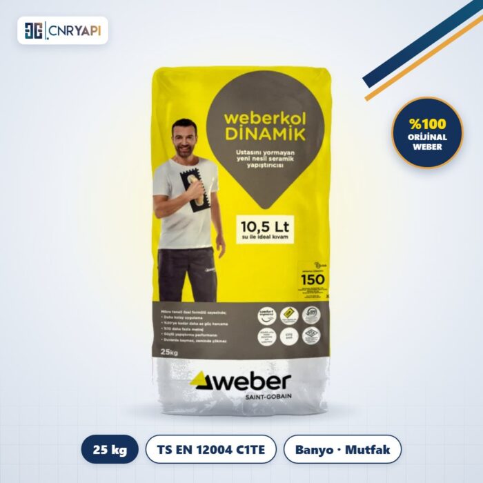 Weberkol Dinamik Seramik Yapıştırıcı 25 kg Weberkol Dinamik Seramik Yapıştırıcı 25 kg