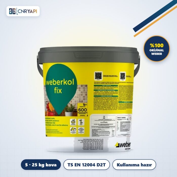 Weberkol Fix Hazır Seramik Yapıştırıcı 5 kg / 25 kg Weberkol Fix Hazır Seramik Yapıştırıcı 5 kg / 25 kg