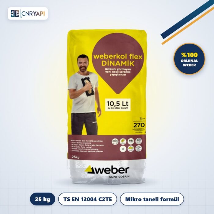 Weberkol Flex Dinamik Seramik Yapıştırıcı 25 kg Weberkol Flex Dinamik Seramik Yapıştırıcı 25 kg