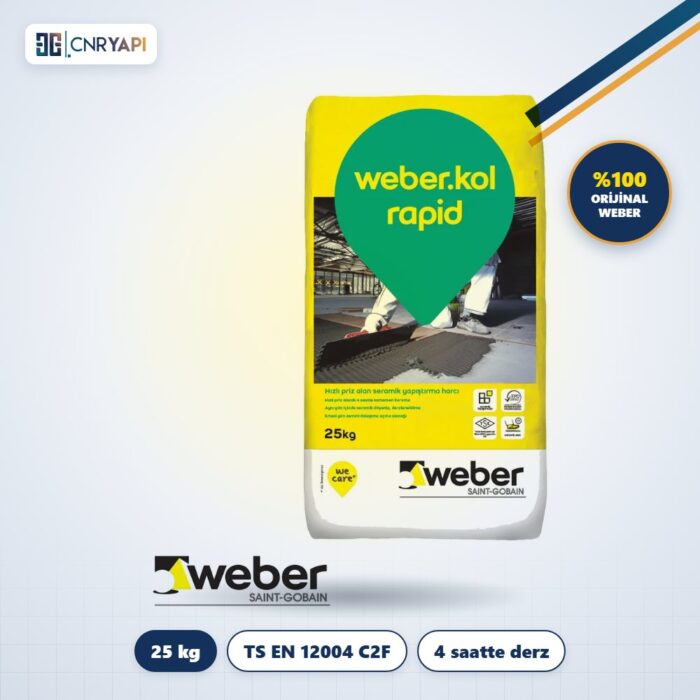 Weberkol Rapid Hızlı Priz Alan Seramik Yapıştırıcı 25 kg Weberkol Rapid Hızlı Priz Alan Seramik Yapıştırıcı 25 kg